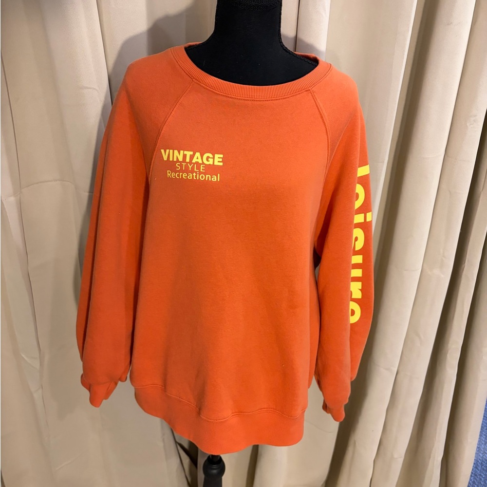 Orange Crew Neck Sweater